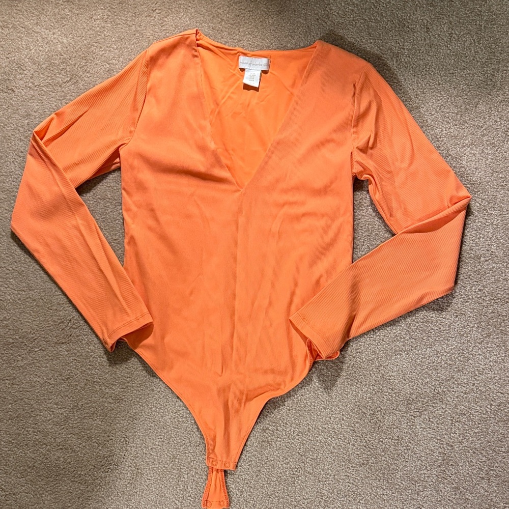 House of Harlow 1960 Bright Orange Bodysuit